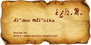 Édes Mónika névjegykártya